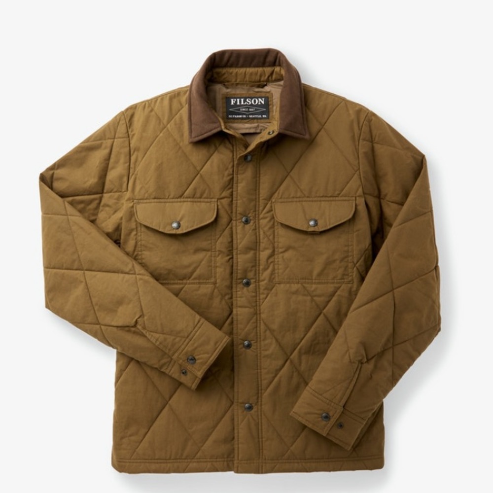 Filson Jacket. Hyder Quilted Pac-shirt. XL. Tan.